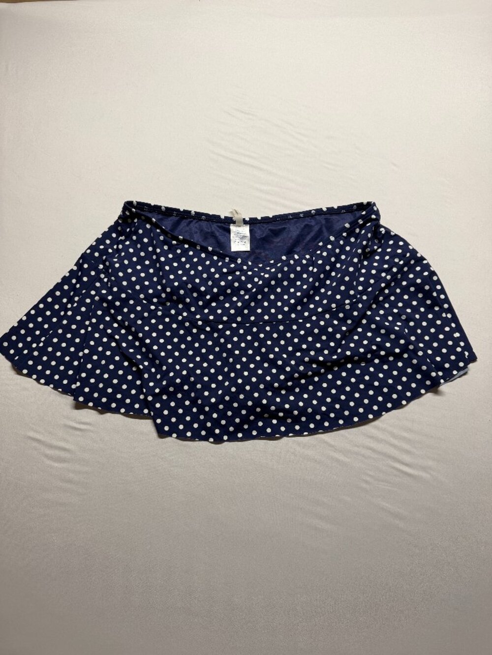 Lands' End Women's Swim Skirt | Size 18W | Polka Dot Blue White